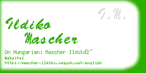 ildiko mascher business card